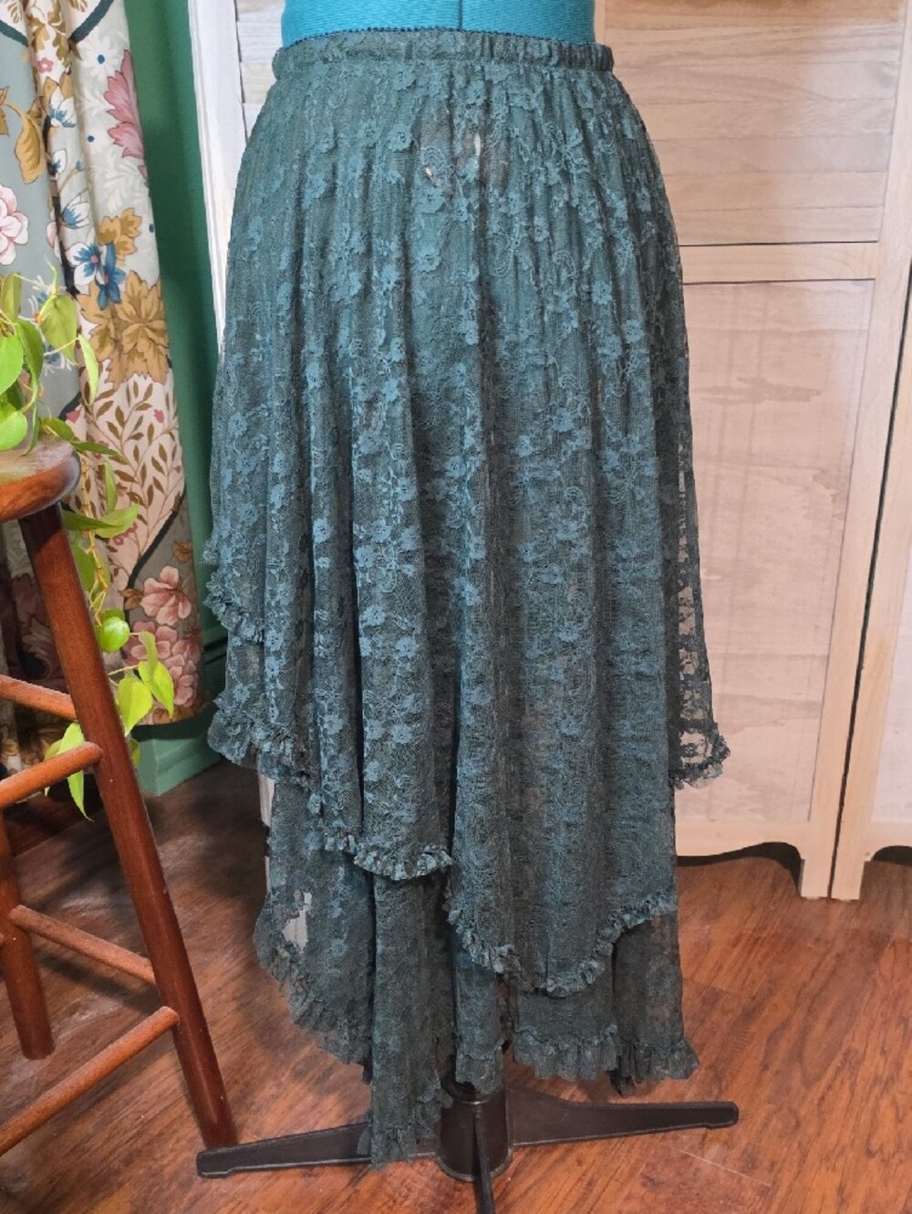 Intimately Free People French Courtship Half Slip Evergreen Large - Picture 5 of 6